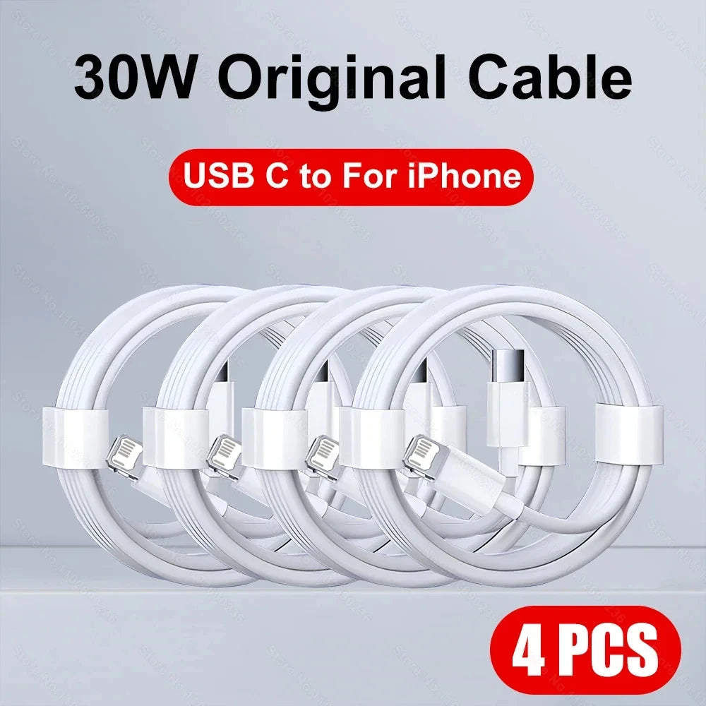 30W Fast Charging Cable For Apple iPhone 14 13 12 11 Pro Max Mini USB C Quick Cable For X XR XS 8 7 14 Plus SE Phone Accessories