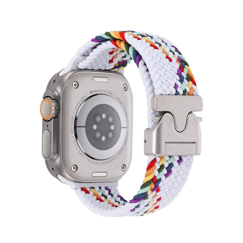 Braided Strap For Apple Watch Band 44mm 40mm 45mm 49mm 41mm 46mm 42mm Bracelet iWatch Series Ultra2 10 9 SE 8 7 65 Magnetic Band