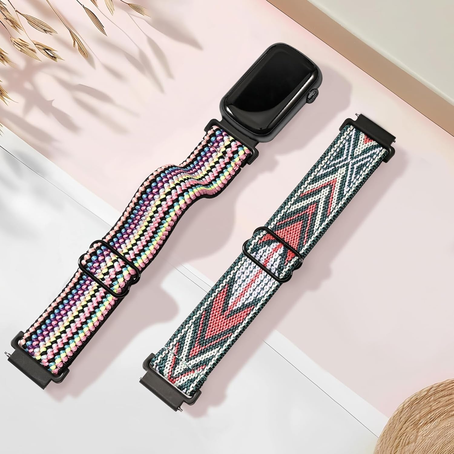 2 Pack Stretchy 16Mm Nylon Bands Compatible with FITVII Hm08/Morepro Hm08/Amzhero-Runfit D26/KALINCO Slim Fitness Tracker
