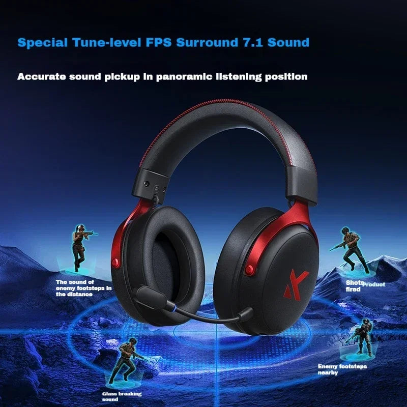 MCHOSE V9 Pro Head-mounted Music Wireless Gaming Headphones Noise Reduction Mic 3-mode Customized Music Earphones Pc Accessories