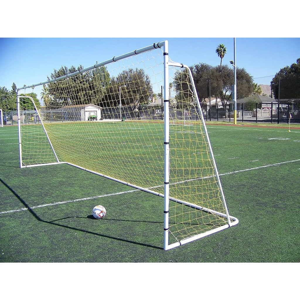 24 x 8 Ft. Official Size. Heavy Duty Steel Soccer Goal w/Net. Regulation Size Goals. Professional Practice Training Aid