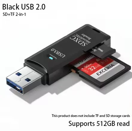 2 in 1 USB 3.0 Card Reader Micro TF sd card Reader usb adapter High Speed Cardreader TF Memory card For PC Laptop Accessories
