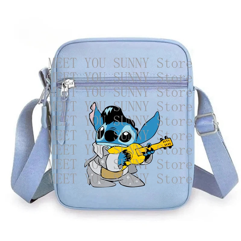 Cartoon Anime Stitch Women Bag Kawaii Portable Fashion Mobile Phone Shoulder Zipper Crossbody Pouch Students Coin Purse Gifts
