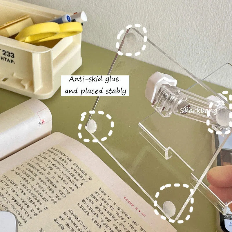 Sharkbang Portable Acrylic Adjustable Holder For Pad Mobile Phone Tablet PC Notebook Books Transparent Stand Holder Accessories