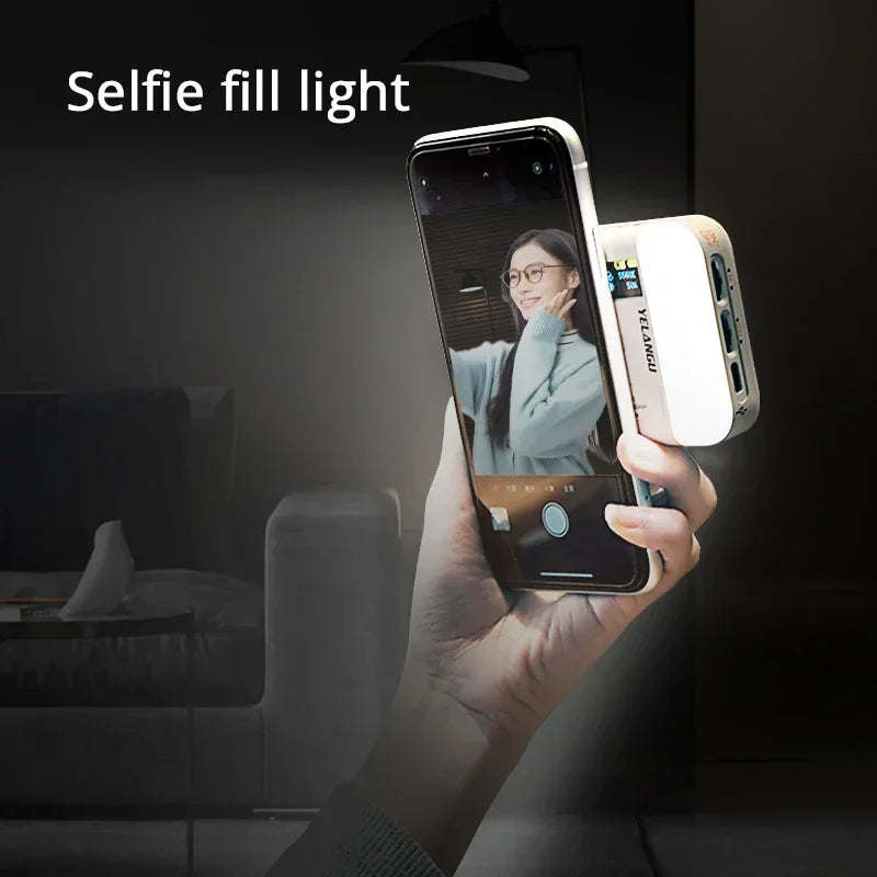 Magnetic Wireless Charging RGB Fill Light Double-Sided for Mobile Phone Shooting And Selfies - Portable Lighting Accessory