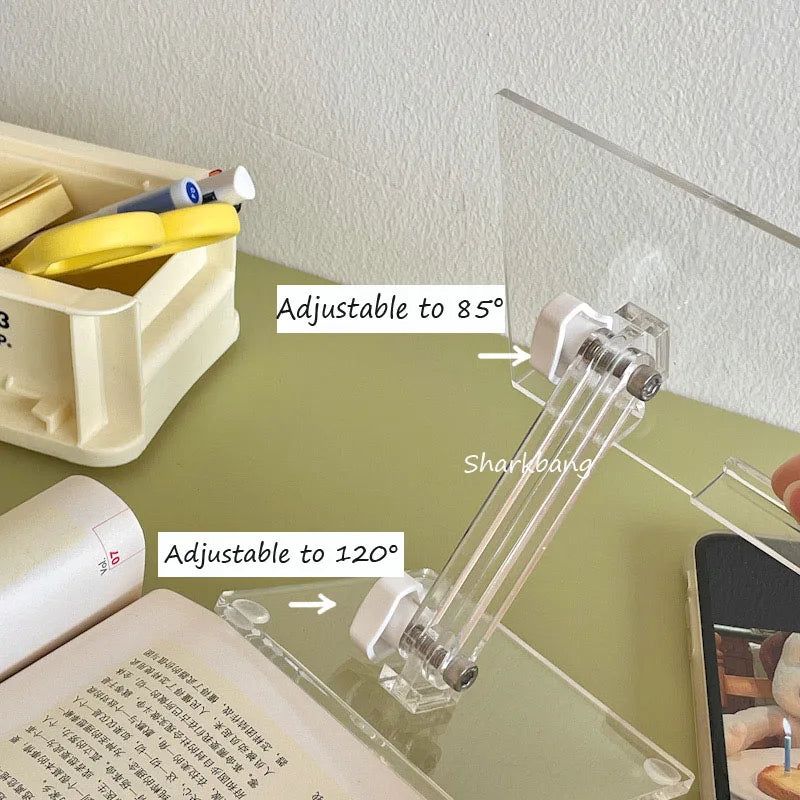 Sharkbang Portable Acrylic Adjustable Holder For Pad Mobile Phone Tablet PC Notebook Books Transparent Stand Holder Accessories