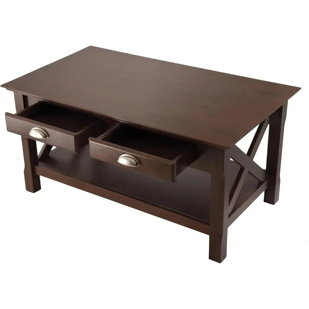 18 x 37 x 21-Inch Composite Wood Coffee Table, Cappuccino