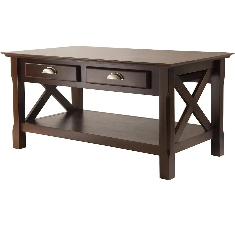 18 x 37 x 21-Inch Composite Wood Coffee Table, Cappuccino