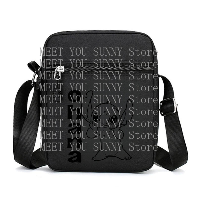 Cartoon Anime Stitch Women Bag Kawaii Portable Fashion Mobile Phone Shoulder Zipper Crossbody Pouch Students Coin Purse Gifts
