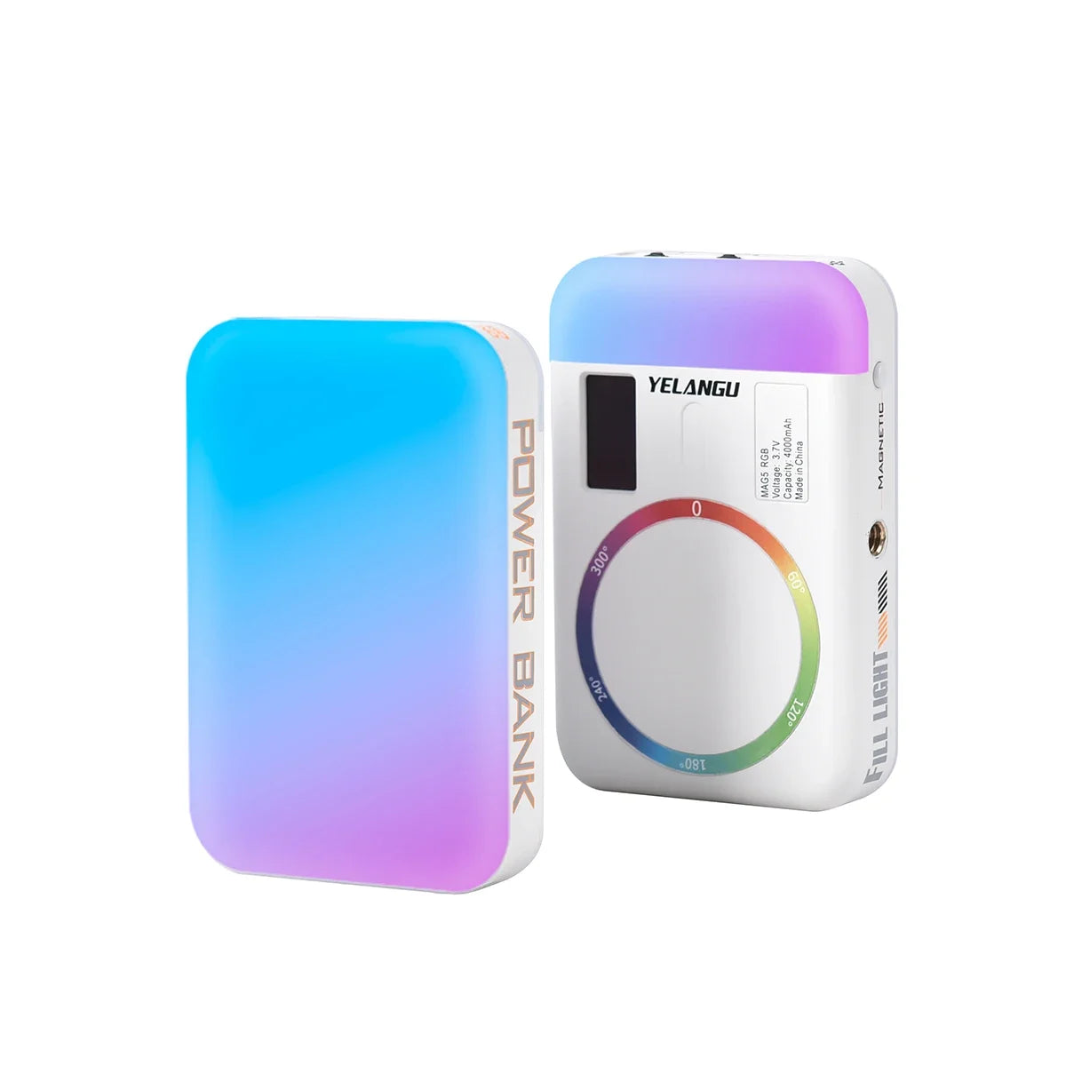 Magnetic Wireless Charging RGB Fill Light Double-Sided for Mobile Phone Shooting And Selfies - Portable Lighting Accessory