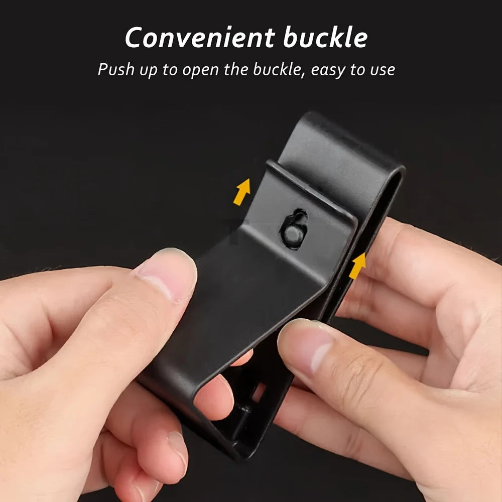 2PCS Tactical Portable Headphone Hook Cell Phone Holder Molle Quick Release Clip Holder Protector for IPSC Belt Accessories
