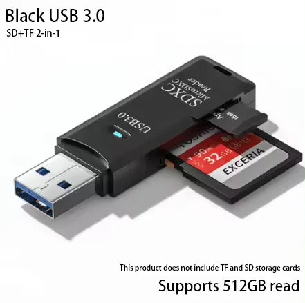 2 in 1 USB 3.0 Card Reader Micro TF sd card Reader usb adapter High Speed Cardreader TF Memory card For PC Laptop Accessories