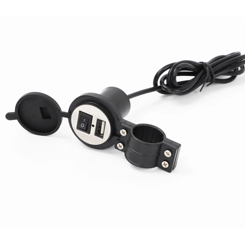 Waterproof Motorcycle Handlebar USB Charger 12V 5V-1.5A Moto Adapter Power Supply Socket For Phone Mobile Motorbike Accessories