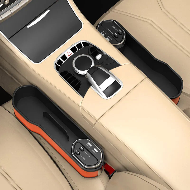 Vtear Car Organizer With Charger Cable USB Wireless Charging Universal Storage Box Auto Phone Holder Interior Accessories Parts