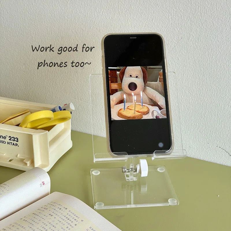 Sharkbang Portable Acrylic Adjustable Holder For Pad Mobile Phone Tablet PC Notebook Books Transparent Stand Holder Accessories