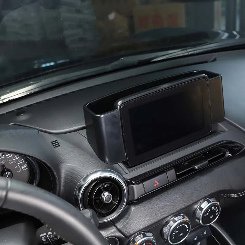 For Mazda MX-5 2016-2023 ABS black car central control navigation screen rear storage box mobile phone tray interior accessories