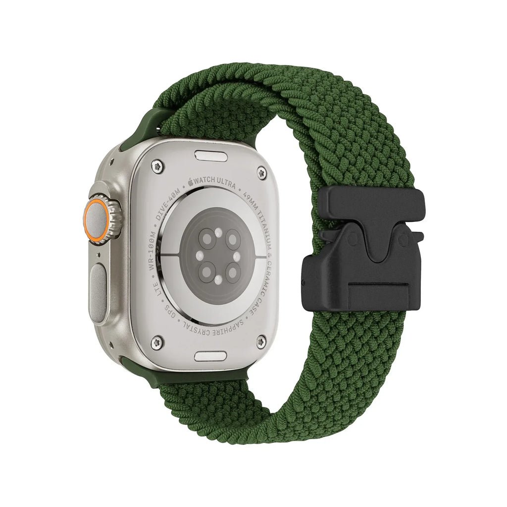 Braided Strap For Apple Watch Band 44mm 40mm 45mm 49mm 41mm 46mm 42mm Bracelet iWatch Series Ultra2 10 9 SE 8 7 65 Magnetic Band