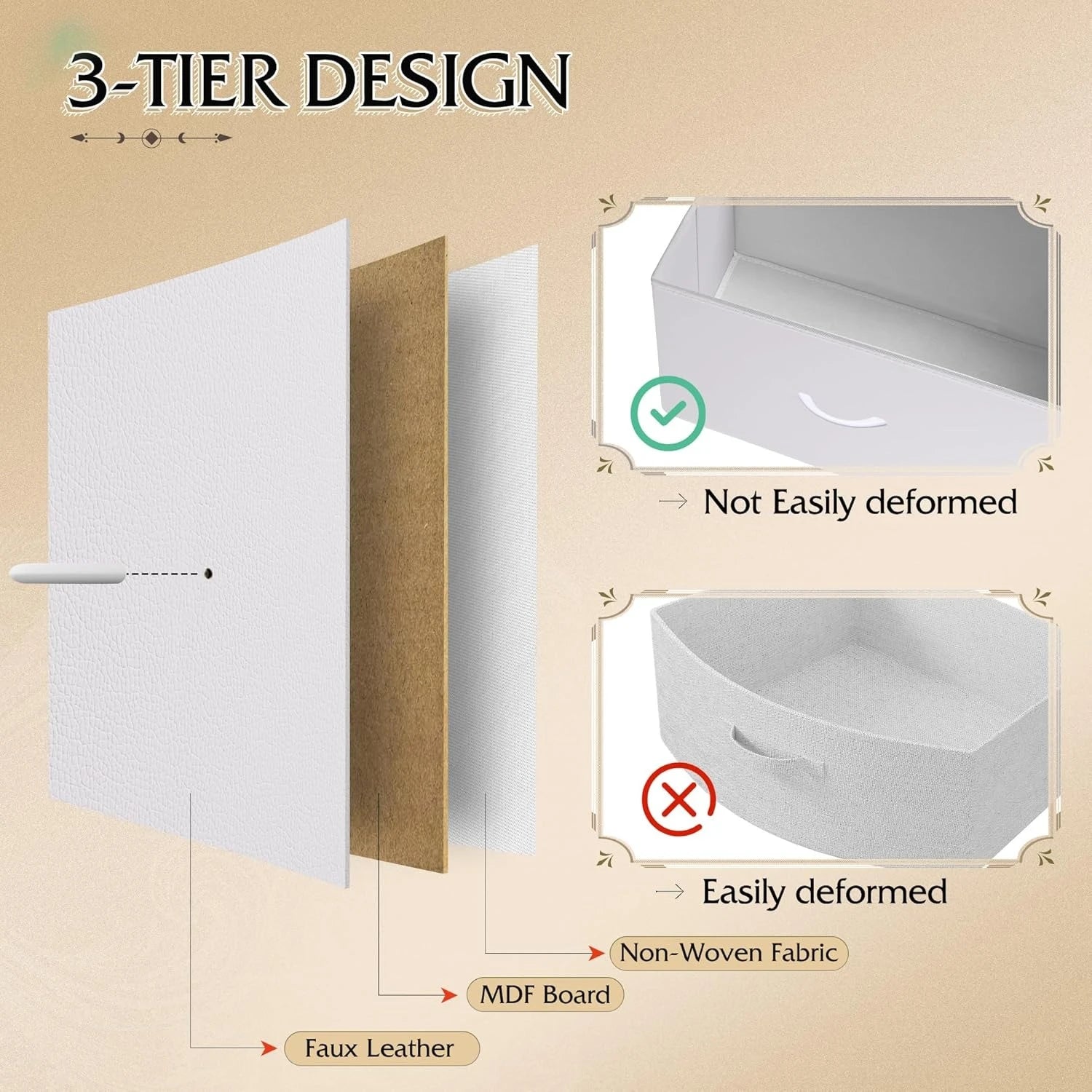 Dresser for Bedroom with 8 Drawers, Wide Fabric Dresser for Storage and Organization, Bedroom Dressers, Chest of Drawers, White