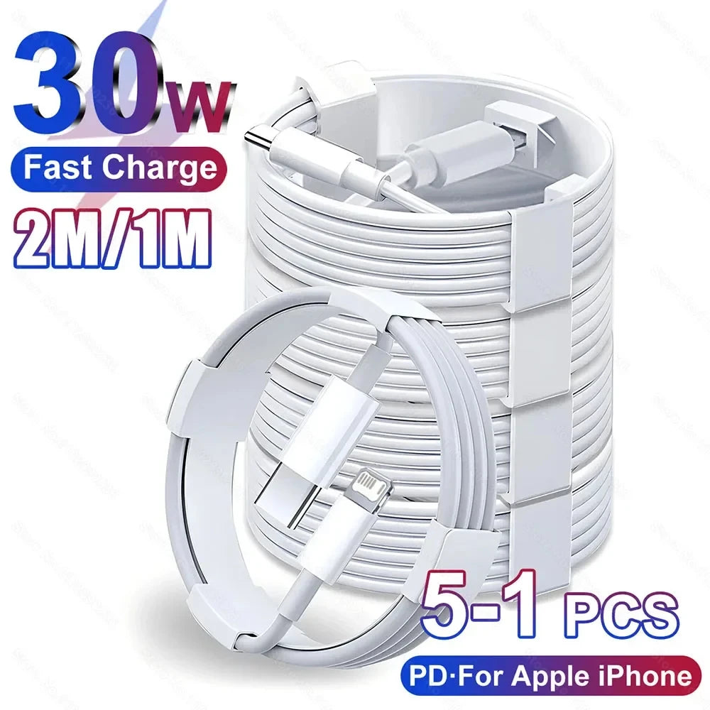 30W Fast Charging Cable For Apple iPhone 14 13 12 11 Pro Max Mini USB C Quick Cable For X XR XS 8 7 14 Plus SE Phone Accessories