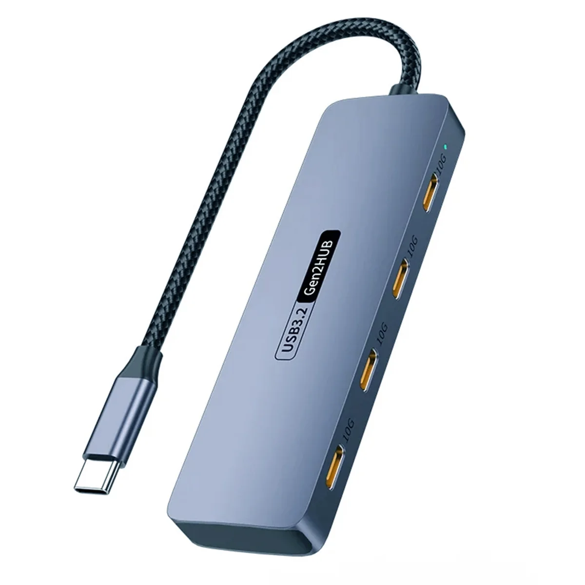 Active 4 Ports USB C HUB 10Gbps High Speed USB C Splitter for Laptops PC Accessories Tablet Phone Hard Drive USB Type-C 3.2 HUB