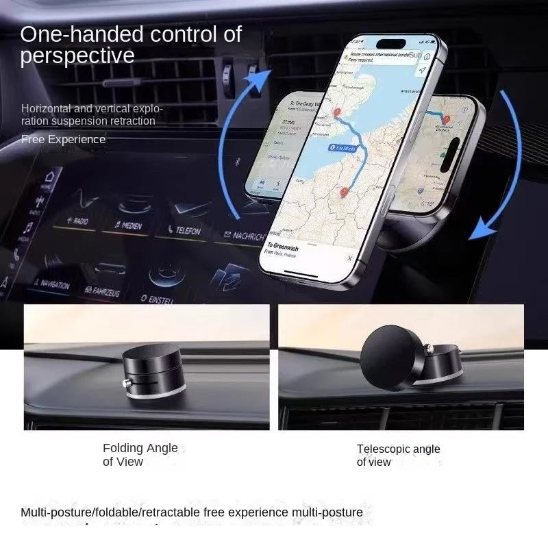 Car Mobile Phone Holder Magnetic 2025 New Suction Cup Vacuum Adsorption Car Special Navigation Fixed Mobile Phone Holder