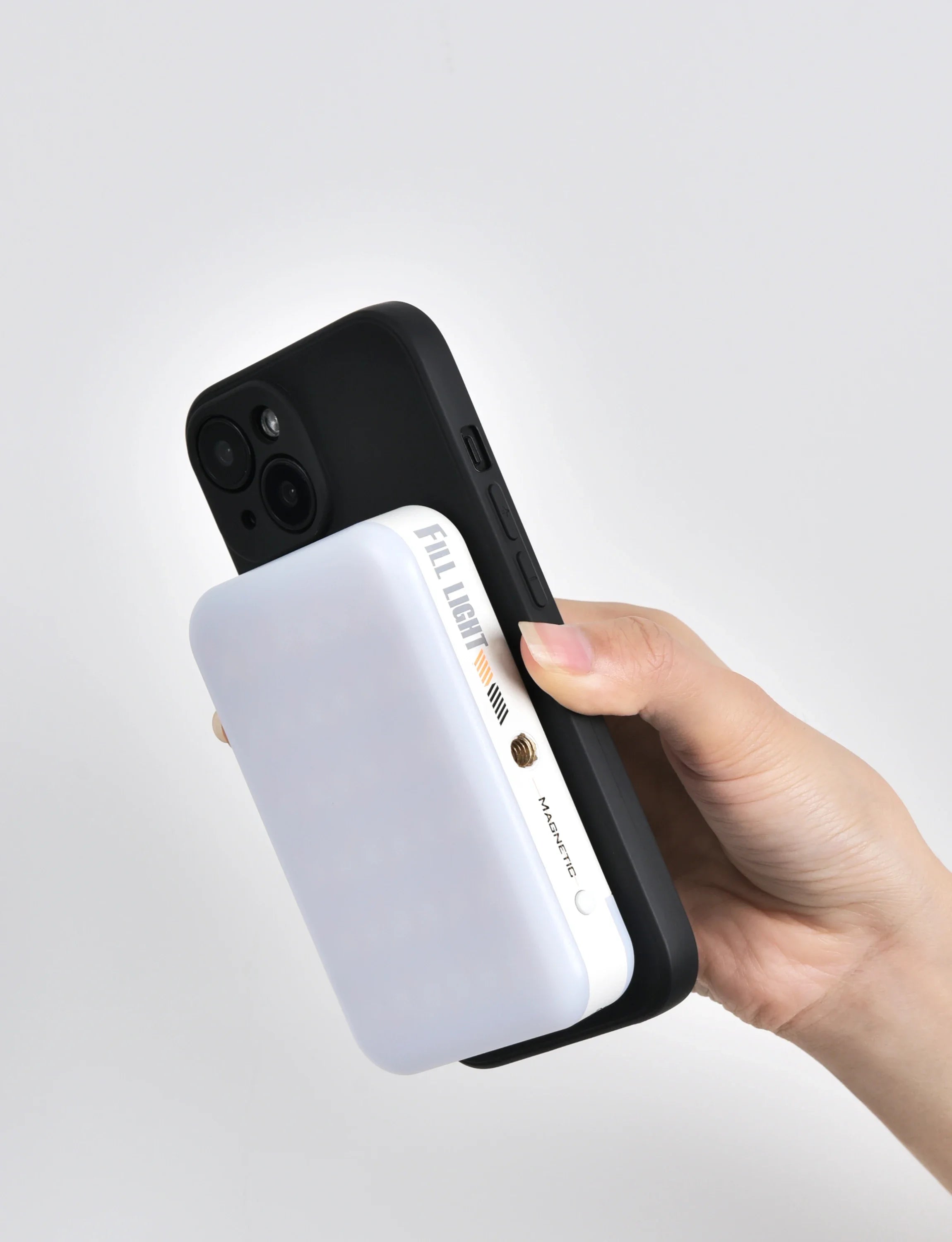 Magnetic Wireless Charging RGB Fill Light Double-Sided for Mobile Phone Shooting And Selfies - Portable Lighting Accessory