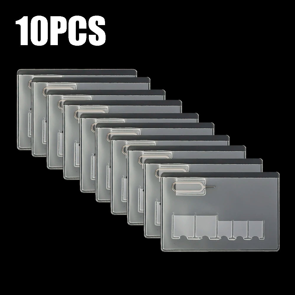 1-10Pcs Portable SIM Micro Pin Nano Memory Card Storage ID Card Ejection Pin/SIM/Bank Card Protective Storage Phone Accessories