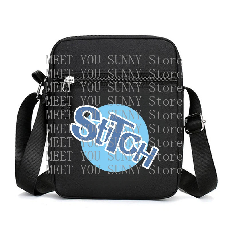 Cartoon Anime Stitch Women Bag Kawaii Portable Fashion Mobile Phone Shoulder Zipper Crossbody Pouch Students Coin Purse Gifts