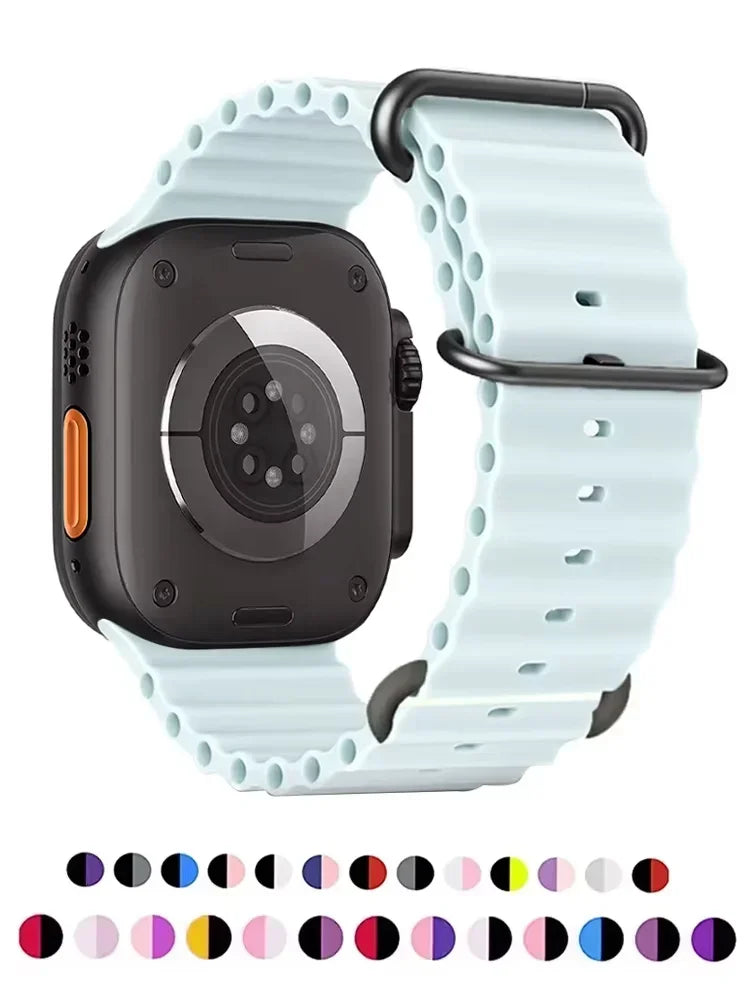 Ocean Band for Apple Watch Straps 45mm 46mm 44mm Ultra 2 49mm 41mm 42mm 40mm wrist bracelet correa iWatch series 7 6 3 se 8 9 10