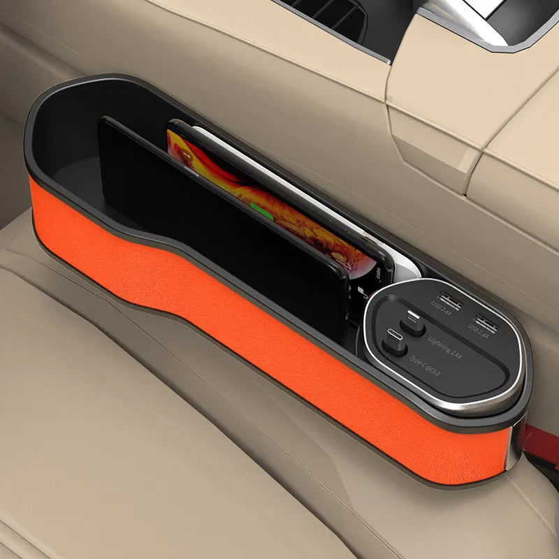 Vtear Car Organizer With Charger Cable USB Wireless Charging Universal Storage Box Auto Phone Holder Interior Accessories Parts