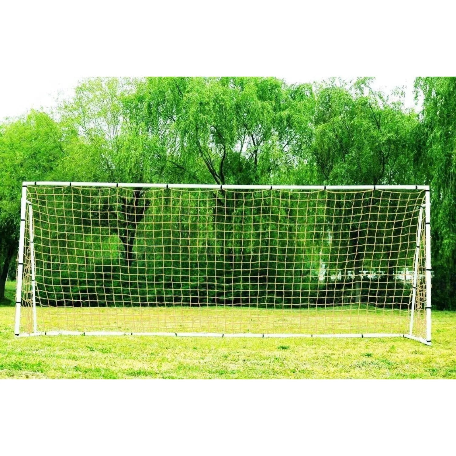 24 x 8 Ft. Official Size. Heavy Duty Steel Soccer Goal w/Net. Regulation Size Goals. Professional Practice Training Aid